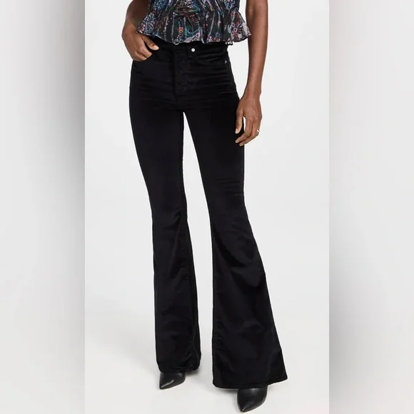 Veronica Beard Velvet Flared Pants - Picture 5 of 12